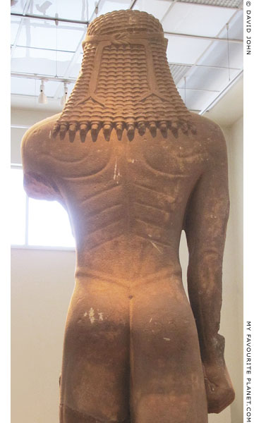 The rear of the kouros statue from Sounion at My Favourite Planet
