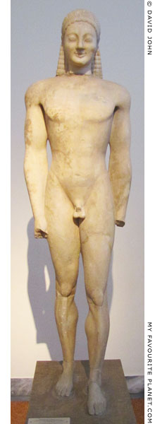 A kouros statue from Volomandra, Attica at My Favourite Planet