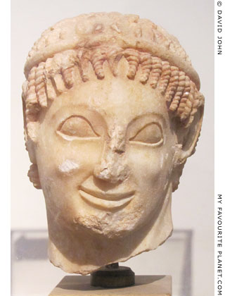 An Archaic marble head of a youth from Eleusis at My Favourite Planet
