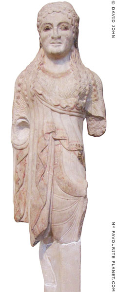 A marble kore statuette from the Athens Acropolis at My Favourite Planet