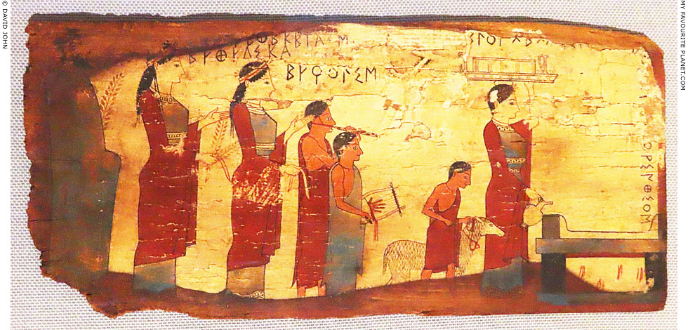 An Archaic painted plaque from Pitsa, Corinthia at My Favourite Planet