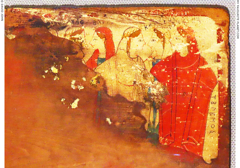 An Archaic painting of a women's circle dance on a Pitsa plaque at My Favourite Planet