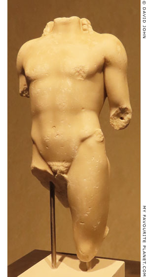 A marble statue thought to be a copy of Pheidias' bronze Apollo Parnopios at My Favourite Planet