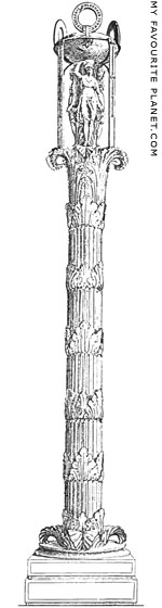 >A reconstruction drawing of the Column of the Dancers, Delphi at My Favourite Planet