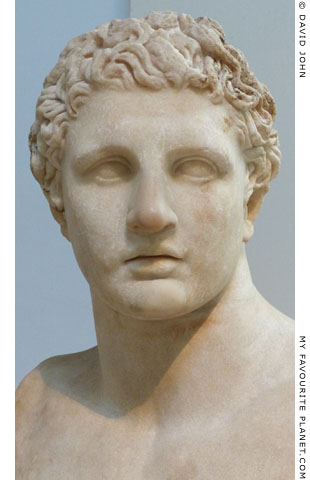 Marble bust of the mythical Greek hero Meleager at My Favourite Planet