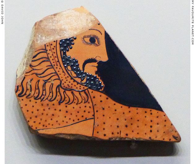 Fragment of a krater with the head of Herakles, attributed to Euphronios at My Favourite Planet Fragment of a krater with the head of Herakles, attributed to Euphronios at My Favourite Planet