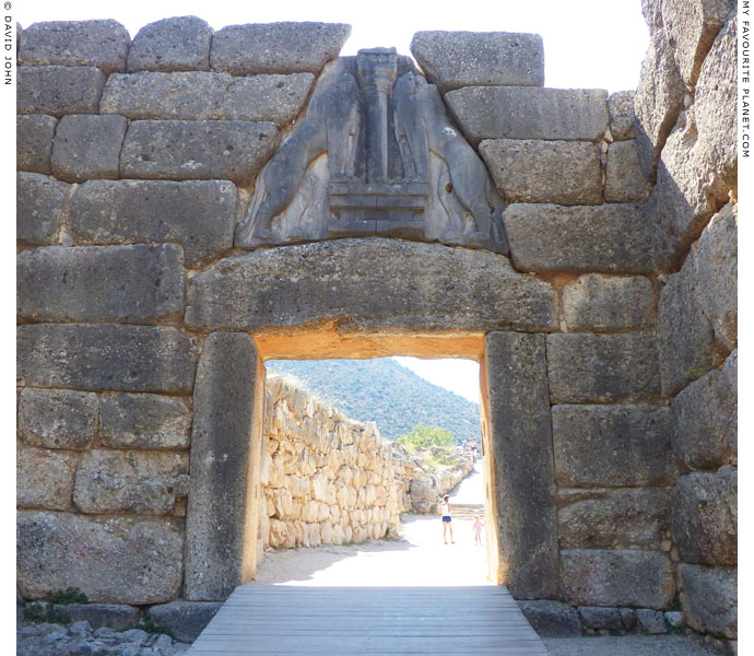 The Lion Gate, the main entrance to the citadel of Mycenae, Greece at My Favourite Planet