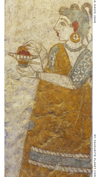 Detail of a Minoan wall painting from Thera at My Favourite Planet Detail of a Minoan wall painting from Thera at My Favourite Planet
