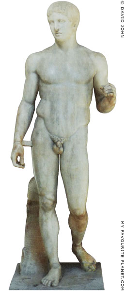 A Roman period marble copy of the bronze Doryphoros statue by Polykleitos the Elder at My Favourite Planet