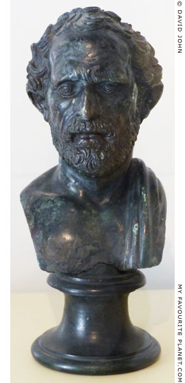 Bronze bust of Demosthenes from Herculaneum at My Favourite Planet