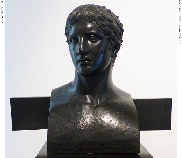 A bronze herm bust of the Doryphoros type by Apollonios son of Archios at My Favourite Planet
