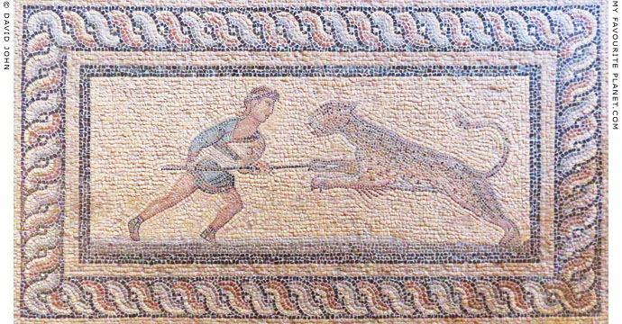 A mosaic of a leopard hunt from Kos at My Favourite Planet A mosaic of a leopard hunt from Kos at My Favourite Planet