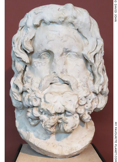 Marble head of Serapis in Thessaloniki at My Favourite Planet