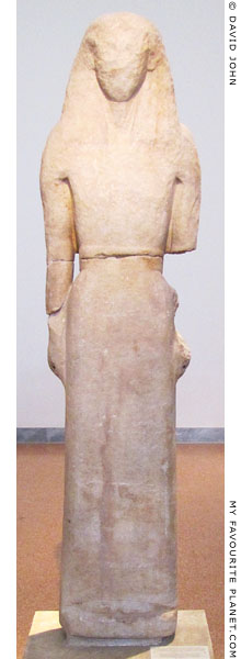 A marble statue in the Daedalic style from Delos, perhaps depicting Artemis at My Favourite Planet