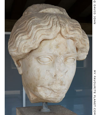 Marble head of a goddess, probably Persephone from the Agora, Athens at My Favourite Planet