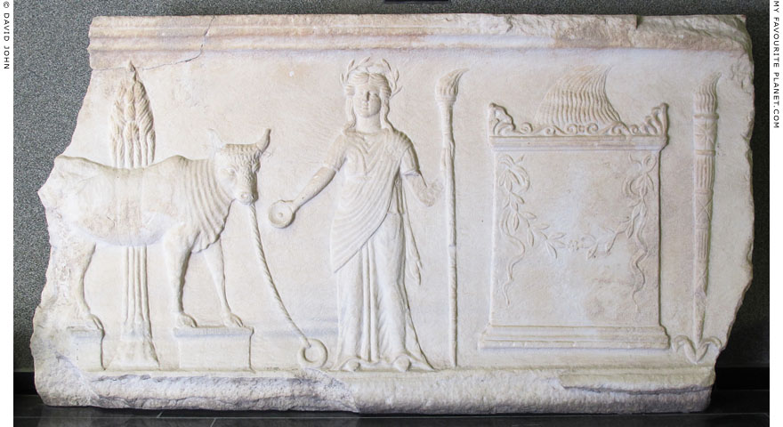 Demeter relief from the Demeter Terrace of the Pergamon acropolis at My Favourite Planet