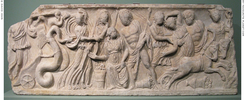 A relief depicting the abduction of Proserpina by Pluto at My Favourite Planet