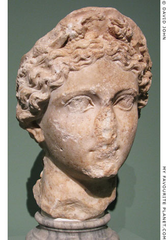 Marble head of Empress Livia as Ceres at My Favourite Planet
