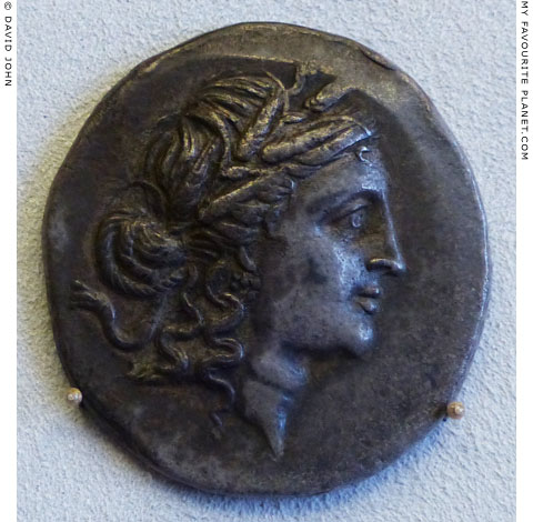 A tetradrachm coin of Syros with the head of Demeter at My Favourite Planet