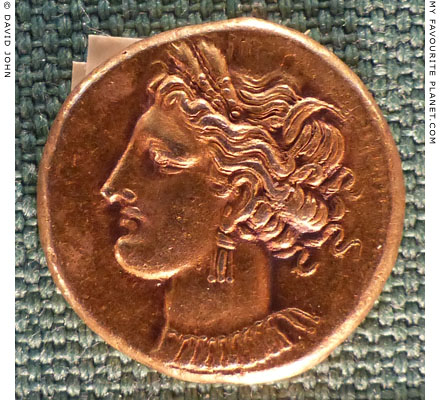 Carthaginian stater with the head of Tanit-Persephone at My Favourite Planet