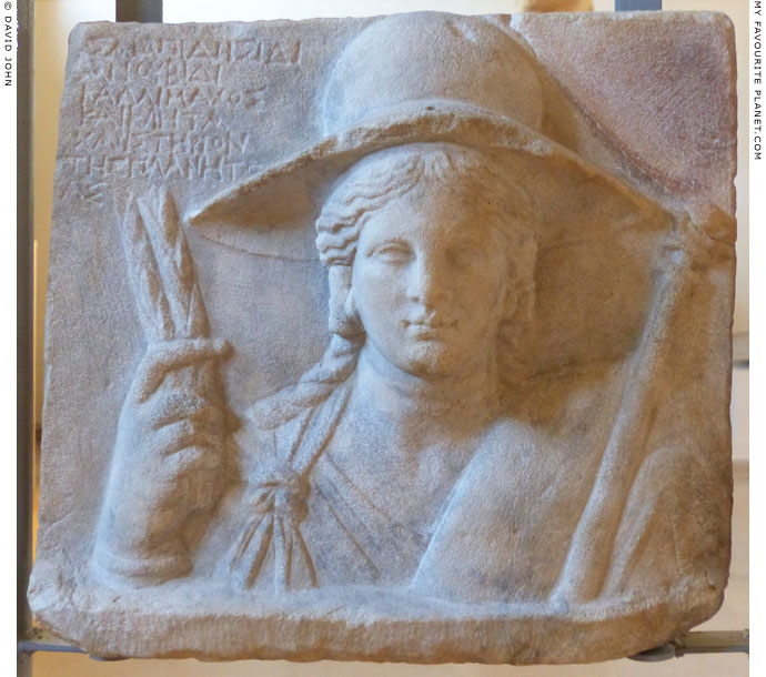 Relief of Demeter from the sanctuary of Isis, Dion, Macedonia, Greece at My Favourite Planet