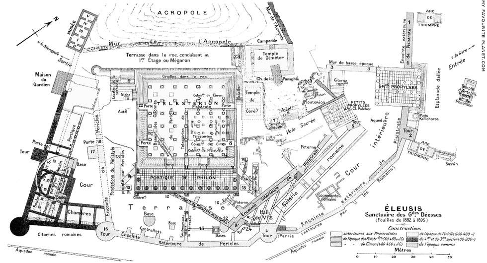 Plan of the Sanctuary of Demeter and Persephone at Eleusis at My Favourite Planet