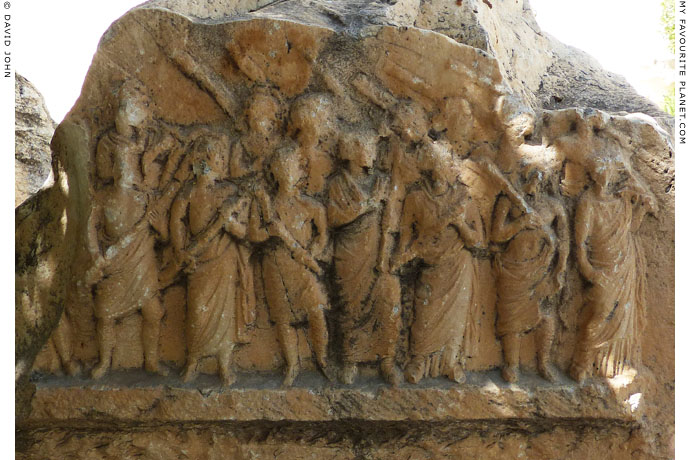 Relief showing Eleusinian initiates in a procession at My Favourite Planet