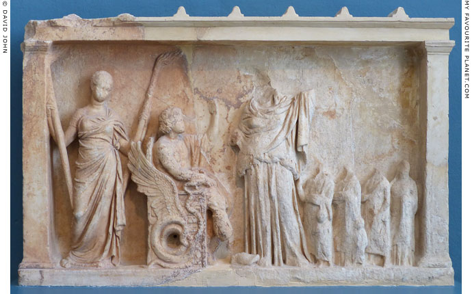 Votive relief depicting Triptolemos being sent on his mission at My Favourite Planet