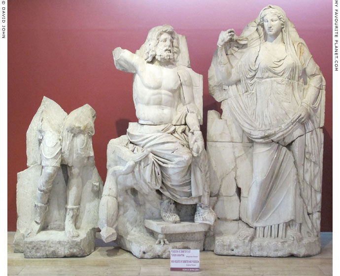 Marble reliefs of Poseidon and Demeter from Smyrna at My Favourite Planet