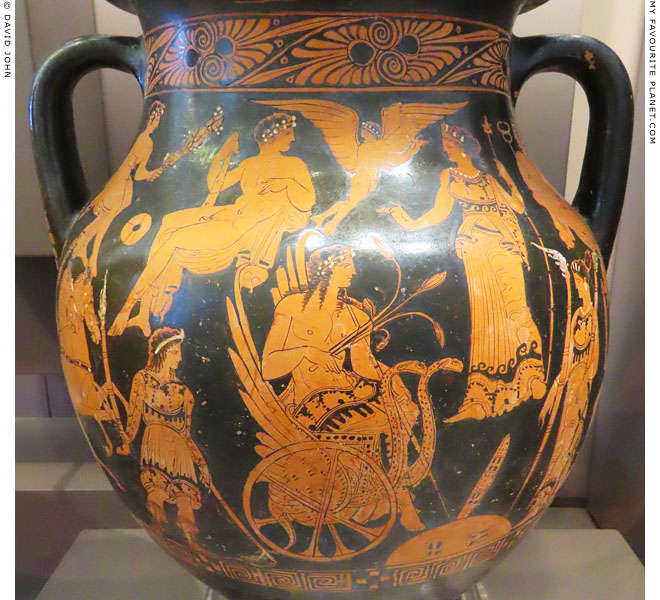 Attic red-figure amphora showing Triptolemos, Demeter, Persephone, Hermes, Herakles, Aphrodite and Eros at My Favourite Planet