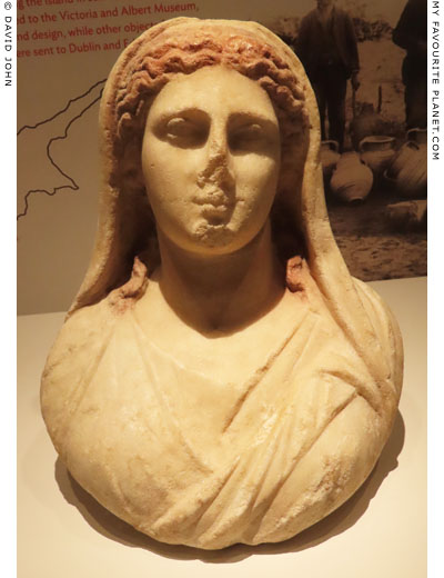 A marble bust of a female from Limassol, Cyprus at My Favourite Planet
