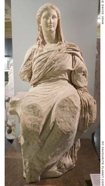 Marble statue of enthroned Demeter from the sanctuary of Demeter, Knidos at My Favourite Planet