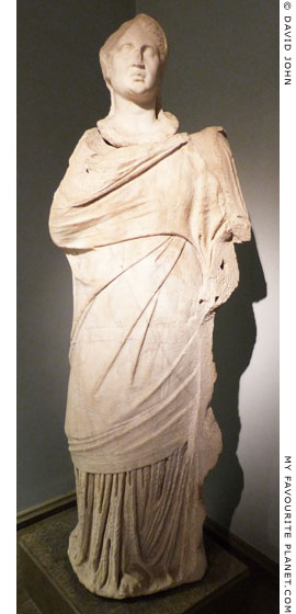 Marble statue of priestess of Demeter at My Favourite Planet