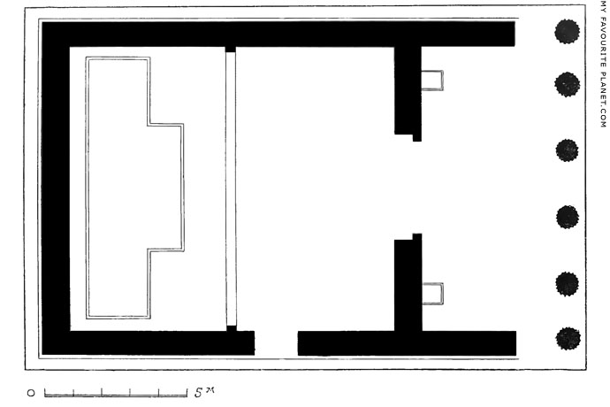 Plan of the temple of Despoina at Lykosoura at My Favourite Planet