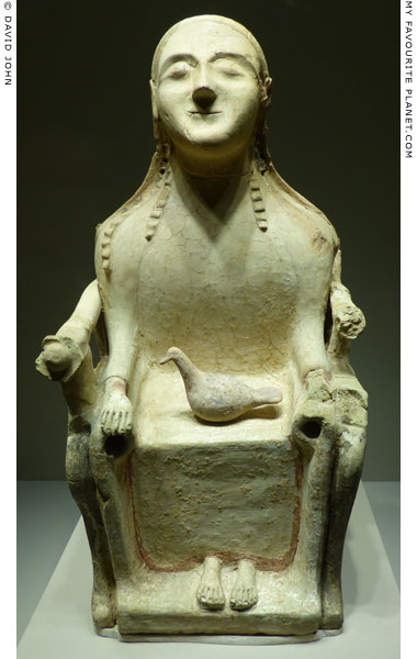 Terracotta statue of an enthroned deity from Sicily at My Favourite Planet