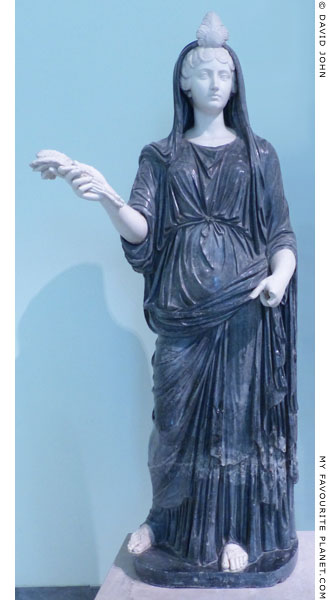 Marble statue of Fortuna-Isis restored as Faustina the Younger dressed as Ceres at My Favourite Planet
