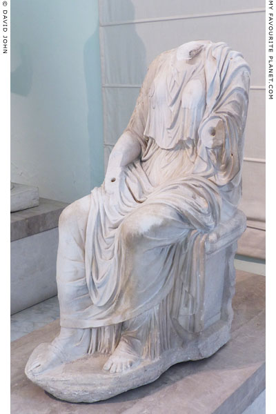 The so-called Ceres, a marble statue of an enthroned goddess in Naples at My Favourite Planet