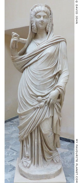 Marble statue of Julia Domna, wife of Septimius Severus, as Ceres, Ostia at My Favourite Planet