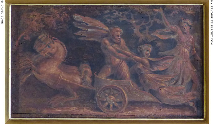Fresco panel of the abduction of Persephone by Hades, Villa Farnesina, Rome at My Favourite Planet
