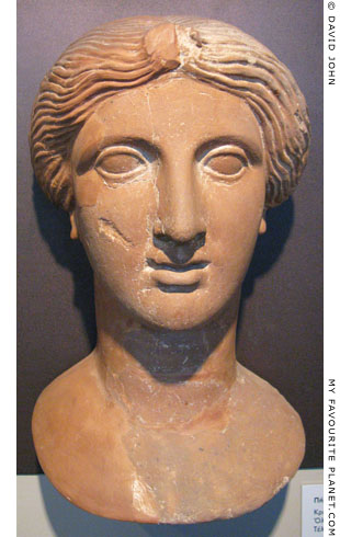 Terracotta bust of Demeter from Olynthos at My Favourite Planet