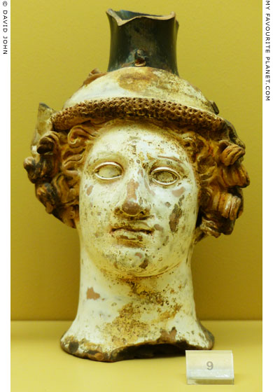 Ceramic vase in the form of Dionysus' head, Athens Agora at My Favourite Planet