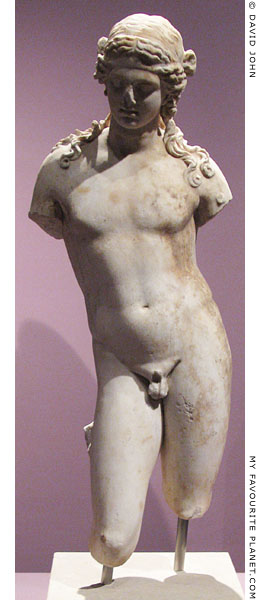Marble statue of a youthful Dionysus at My Favourite Planet