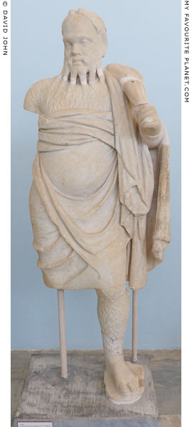 Marble statue of a Papposilenos actor from the Stoibadeion, Delos at My Favourite Planet