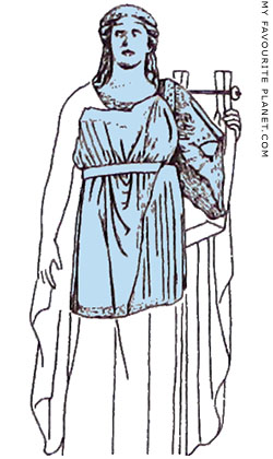 Reconstruction drawing of the Dionysos relief from Delphi at My Favourite Planet