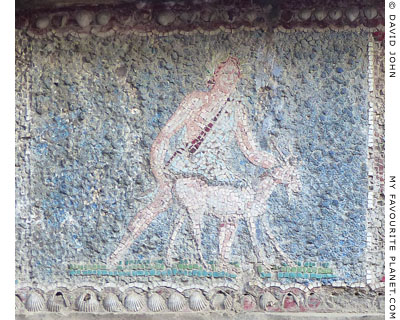 A male figure bringing a goat to sacrifice in a mosaic, Herculaneum at My Favourite Planet