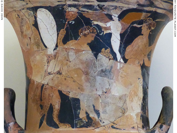 Dionysus riding a panther on a krater from Phagres at My Favourite Planet