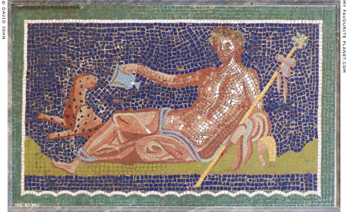 Mosaic depicting Dionysus with his panther from Herculaneum at My Favourite Planet