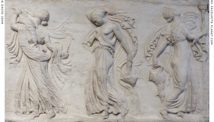 Relief of dancing Maenads at My Favourite Planet