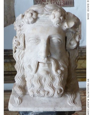 Marble double herm of bearded Dionysus at My Favourite Planet