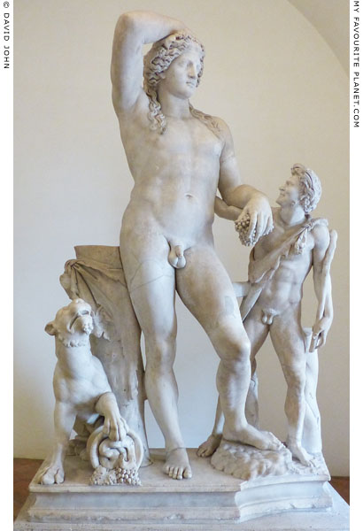 Marble statue of Dionysus, a Satyr and a panther, Palazzo Altemps, Rome at My Favourite Planet